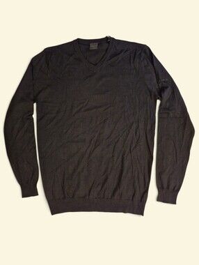 Dunning Men's V-Neck Merino Wool Sweater